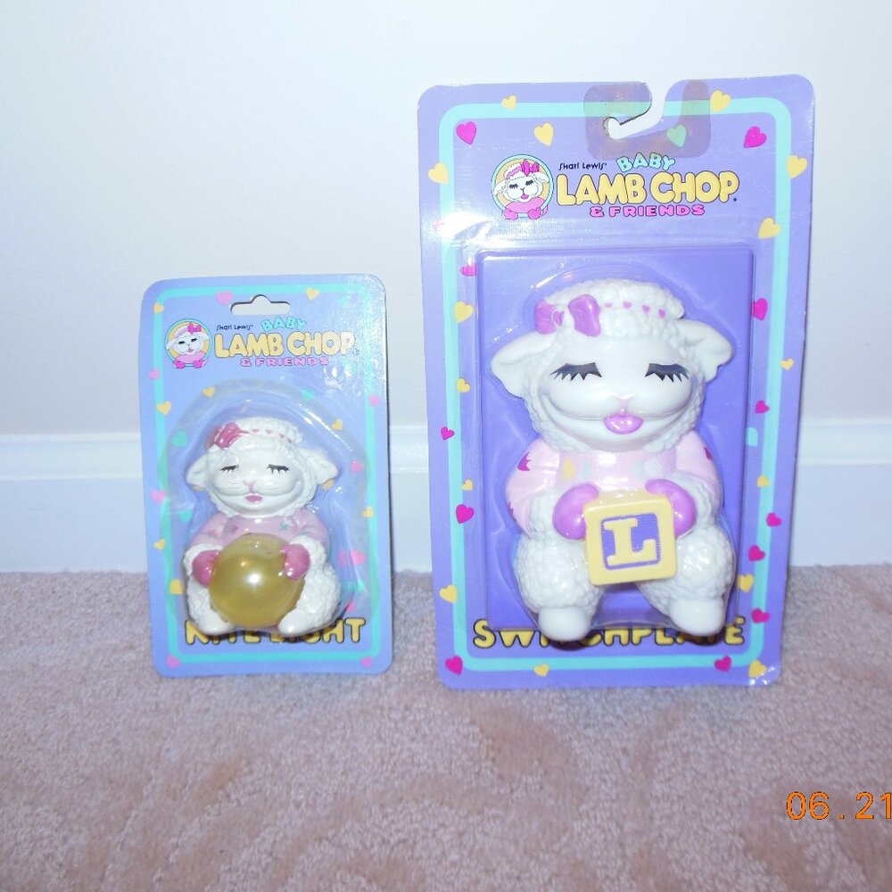 SEALED New Shari Lewis BABY Lamb Chop & Friends Nite Light Nursery + Switchplate